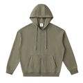DROP-SHOULDER ZIP UP HOODIE