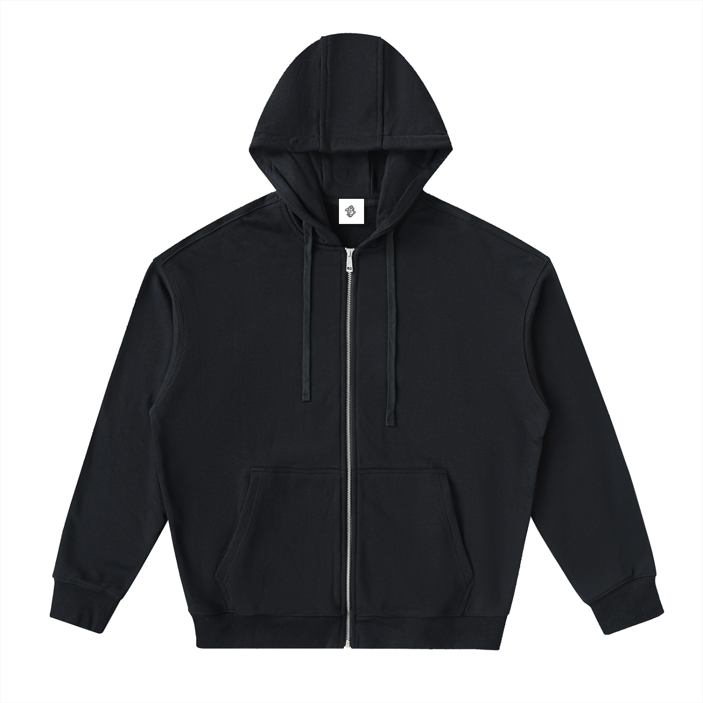 BLVCK DROP-SHOULDER HOODIE