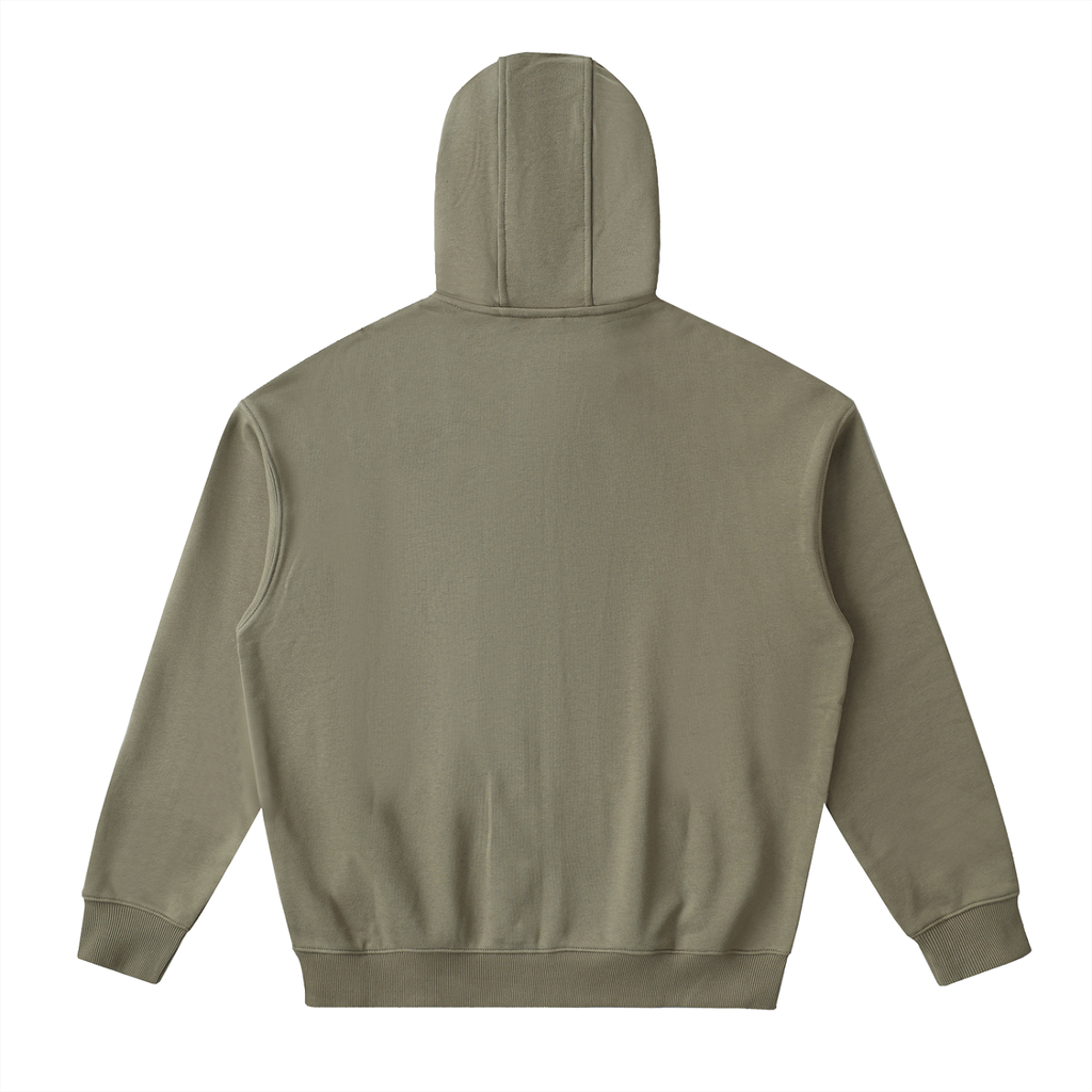 DROP-SHOULDER ZIP UP HOODIE